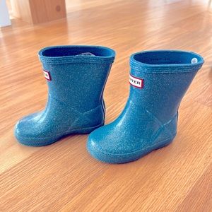 Blue sparkle Hunter Boots